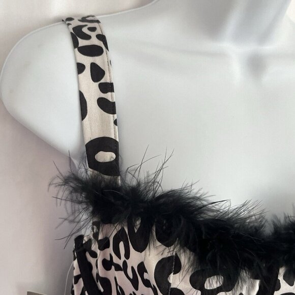 New Fantasy Lingerie Leopard Animal Bralette Bra Top S/M Sexy Mob Wife Gyaru - Picture 6 of 15